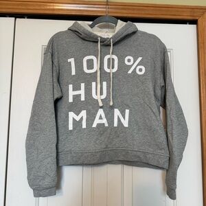 Everlane 100% Human Typography Gray Hoodie